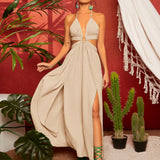 Vestido Longo com Argolas