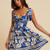 Vestido Curto Minimalista Estampado