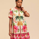 Vestido Curto Solto com Estampa