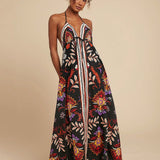 Vestido Longo Com Estampa Floral