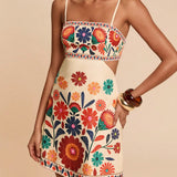 Vestido Curto Alças Tipo Espaguete