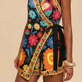 Macaquinho Estampa Floral Halter