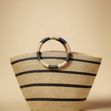 Bolsa Sacola Grande de Palha Trançada